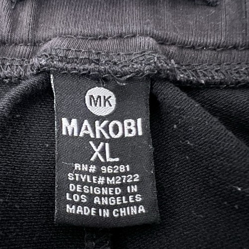 Pantalones de chándal Makobi para hombre XL negros amarillos cremallera cordón pierna recta - Imagen 8 de 15