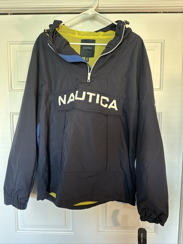 NEW Nautica 1/4 Hoodie Zip Pullover Rain Wind Breaker - Picture 5 of 12