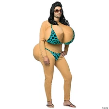 Big Bikini Boobs And Butt Halloween Costume Inflatable- Funny Men's Costume