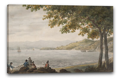 Kunstdruck Pavel Petrowitsch Svinin - Shad Fischer am Ufer des Hudson River