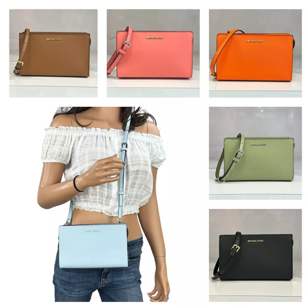 Michael kors kelsey signature east west small crossbody online