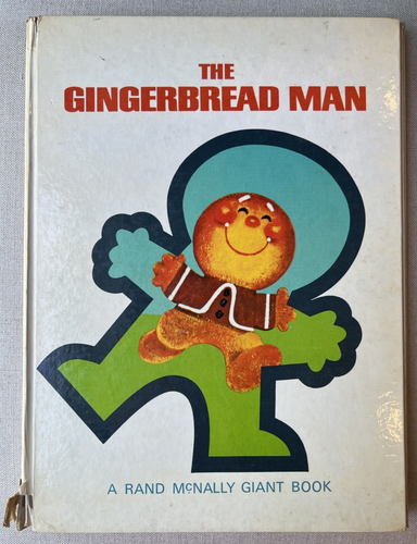 THE GINGERBREAD MAN 1965 Rand McNally Giant Book Vintage Children's HC ...
