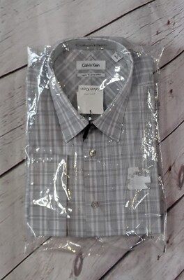 calvin klein pima cotton dress shirt Calvin Klein Men's Slim Fit Dress Shirt - Black