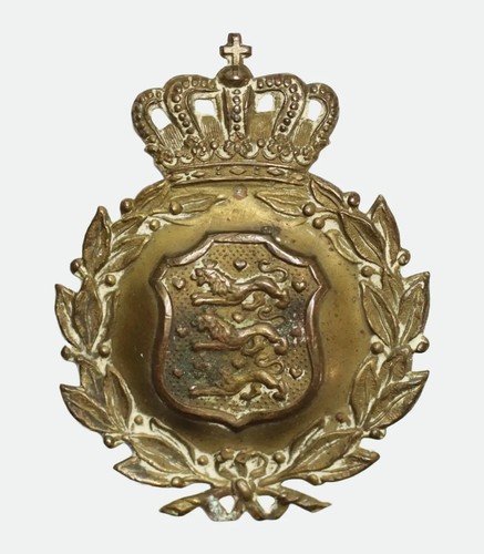 Original Danish Military M23 Helmet Badge – Rare Denmark Military 1923 Insignia