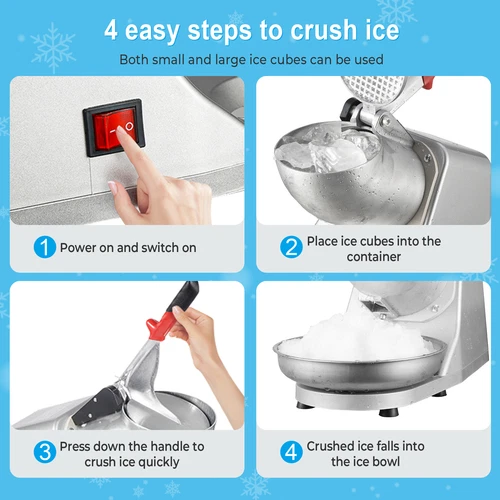 Tabletop Electric Ice Crusher Machine Shaver Shaved Icee Snow Cone Maker 143lbs - Bild 4 von 23