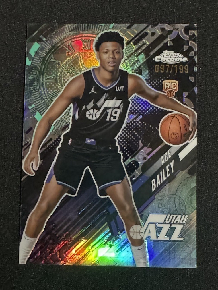 2025-26 Topps Chrome  Ace Bailey Go Time  #GT-20 AQUA Refractor /199 Rookie RC