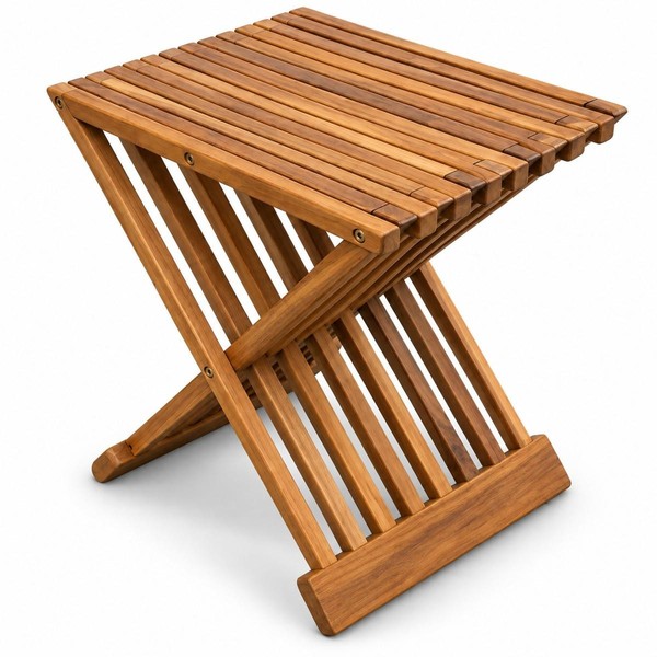 "Divero Beistelltisch \"KÄRnten\" Klappbar Teak, Behandelt Gartentisch Balkontisch"-image