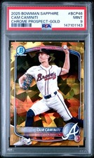 2025 BOWMAN SAPPHIRE EDITION CHROME PROSPECTS GOLD CAM CAMINITI 10/50 PSA 9