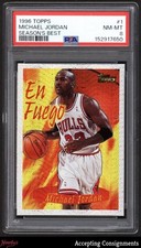 1996-97 Topps Season's Best En Fuego #1 Michael Jordan PSA 8 NM-MT Bulls