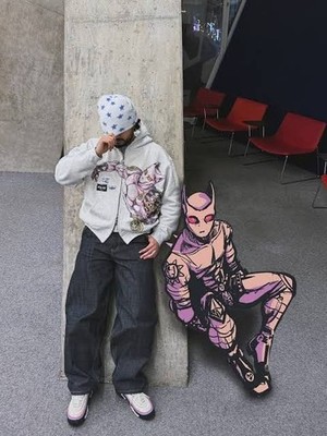 A1- JoJo's Bizarre Adventure Killer Queen Zip-Up Hoodie