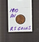1910    AU    LINCOLN  CENT  ~  ALMOST  UNCIRCULATED  ~ RS COINS #56P FREE SHIP
