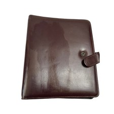Rolodex Personal Organizer 9.5x8 Brown Faux Leather 3 Ring Binder Planner Unisex