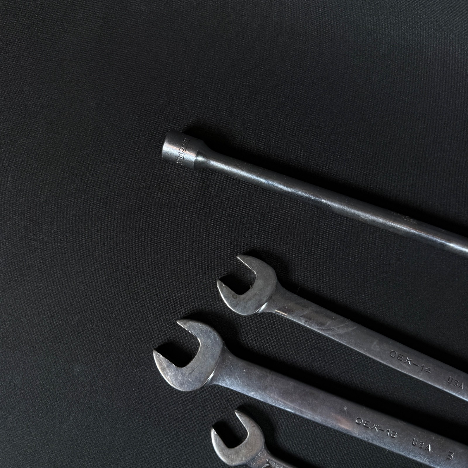 Snap-on Tools Lot 14 pc - Ratchet, Extensions, Sockets, Wrenches USA vintage