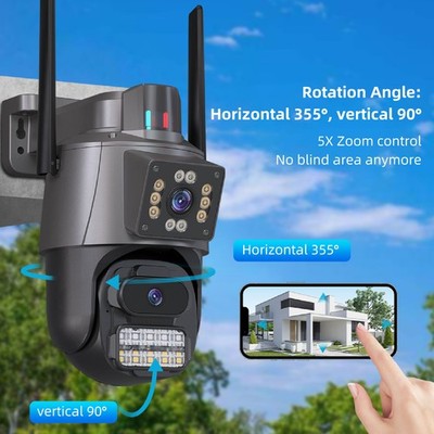 8MP FUNK WIFI IP NETZWERK CAMERA Outdoor AUßEN ÜBERWACHUNGSKAMERA 4K NEU