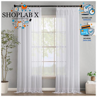 Gardinen Voile Mit KräUselband 2Er Set 140X225 Cm Weiß FüR Wohnzimmer 2 StüCk