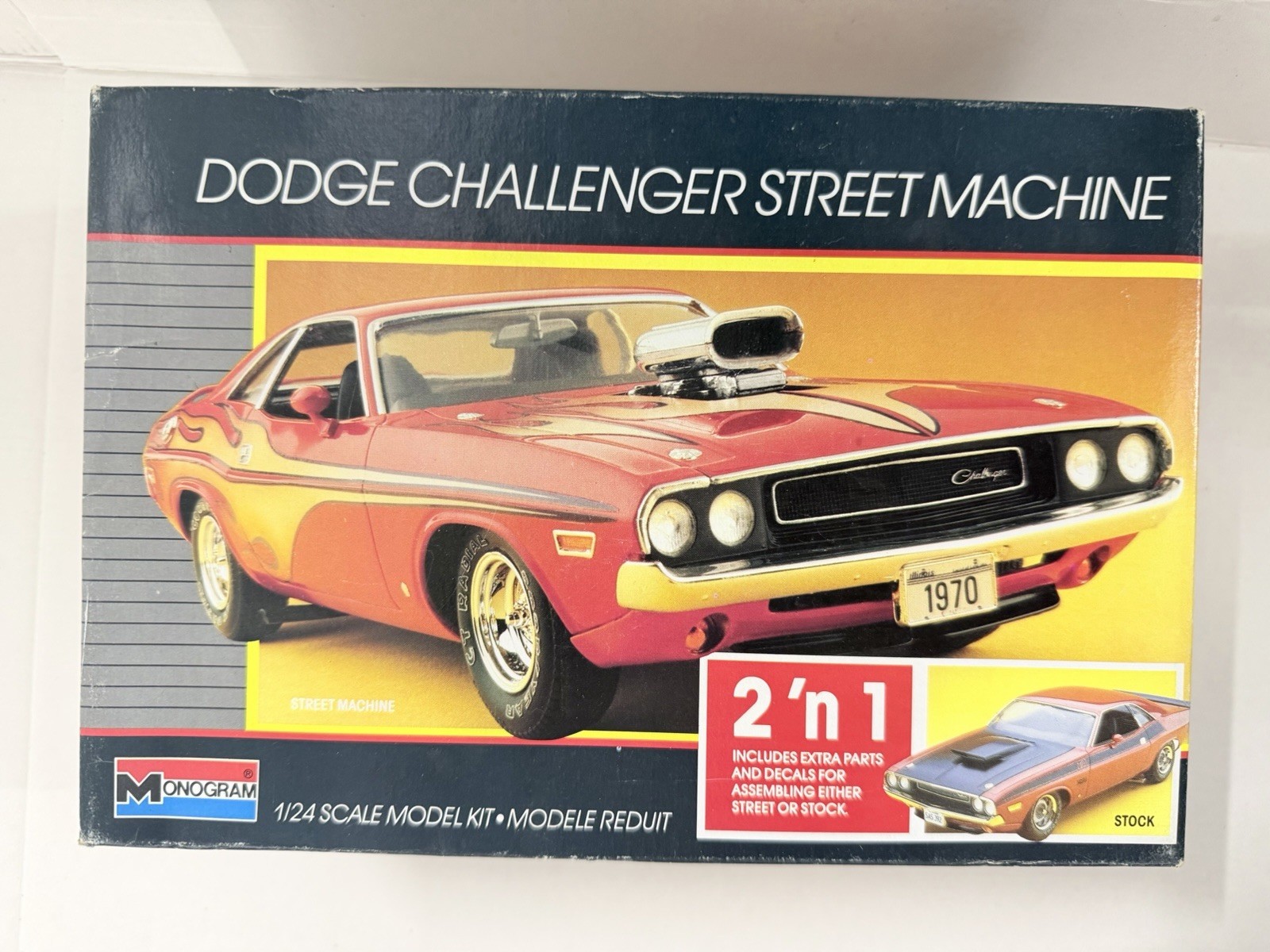 Vintage Monogram Dodge Challenger Street Machine 1/24 Model Kit Partly Started