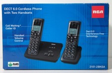 RCA Dect 6.0 Cordless Phone System with 2 Handsets 2101-2BKGA