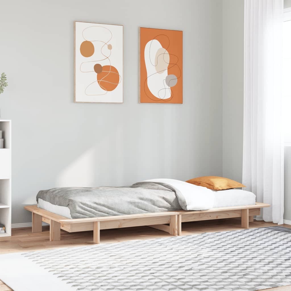 Estructura de Cama Somier Mueble de Dormitorio Madera Maciza de Pino vidaXL