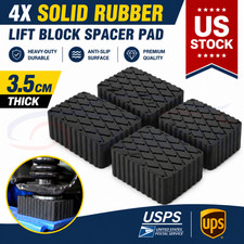 4x Heavy Duty Solid Rubber Lift Block Spacer ...