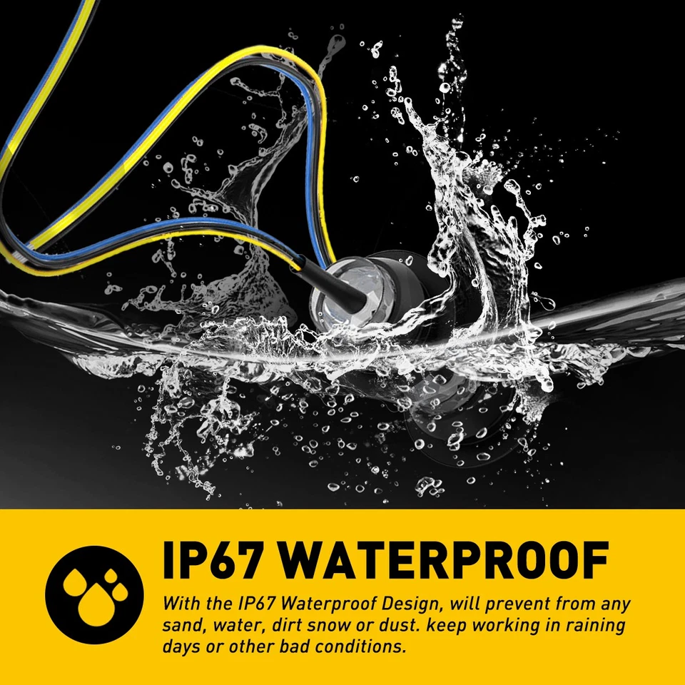 Remolque de camión azul ámbar 3/4" doble color LED redondo bala marcador lateral luz 20-100x Foto 4 de 4