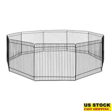 Small Animal Playpen Steel Wire Fence Indoor Outdoor Portable Foldable Safe New