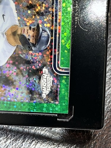 Topps Chrome 2025 Baseball Aaron Judge Image Variation Green Speckle SSP /99 - Picture 4 of 11