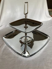 Vintage 1970s Shelton Ware NYC 2 Tier Serving Tray EUC