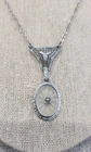 Antique Camphor Glass Necklace Costume Jewelry 20 Inch