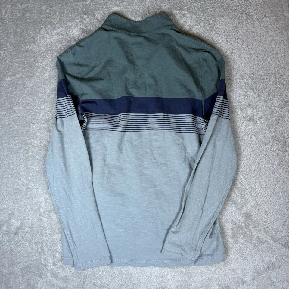 Marine Layer The Air Quarter Zip Men's Medium Blue Long Sleeve Pullover Top - Image 2 of 4