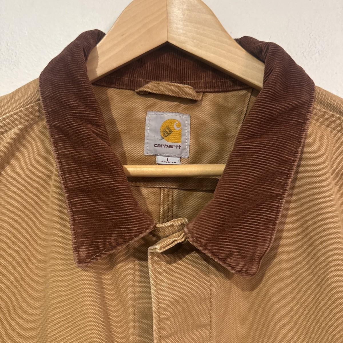 Vintage Carhartt Chore Barn Jacket Coat Unlined Patch Mens Size