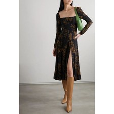Reformation Sigmund Floral-Print Midi Dress Sz 4