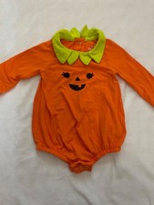 Jack o Lantern Pumpkin Cute Halloween 6-9 Month Baby One Piece Fall Outfit