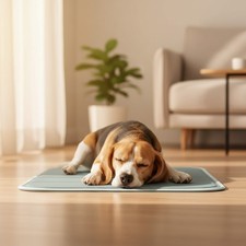 Portable Small Pet Cooling Pad - Pressure Activated, Sage Grey - No Water Needed