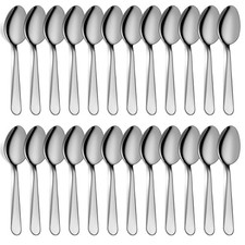 Teaspoons Set of 24 6 inch Stainless Steel Tea Spoons Food grade Cutlery Spoons