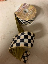 New Mackenzie Childs Courtly Check 2" Wide Ribbon By The Yard K1
