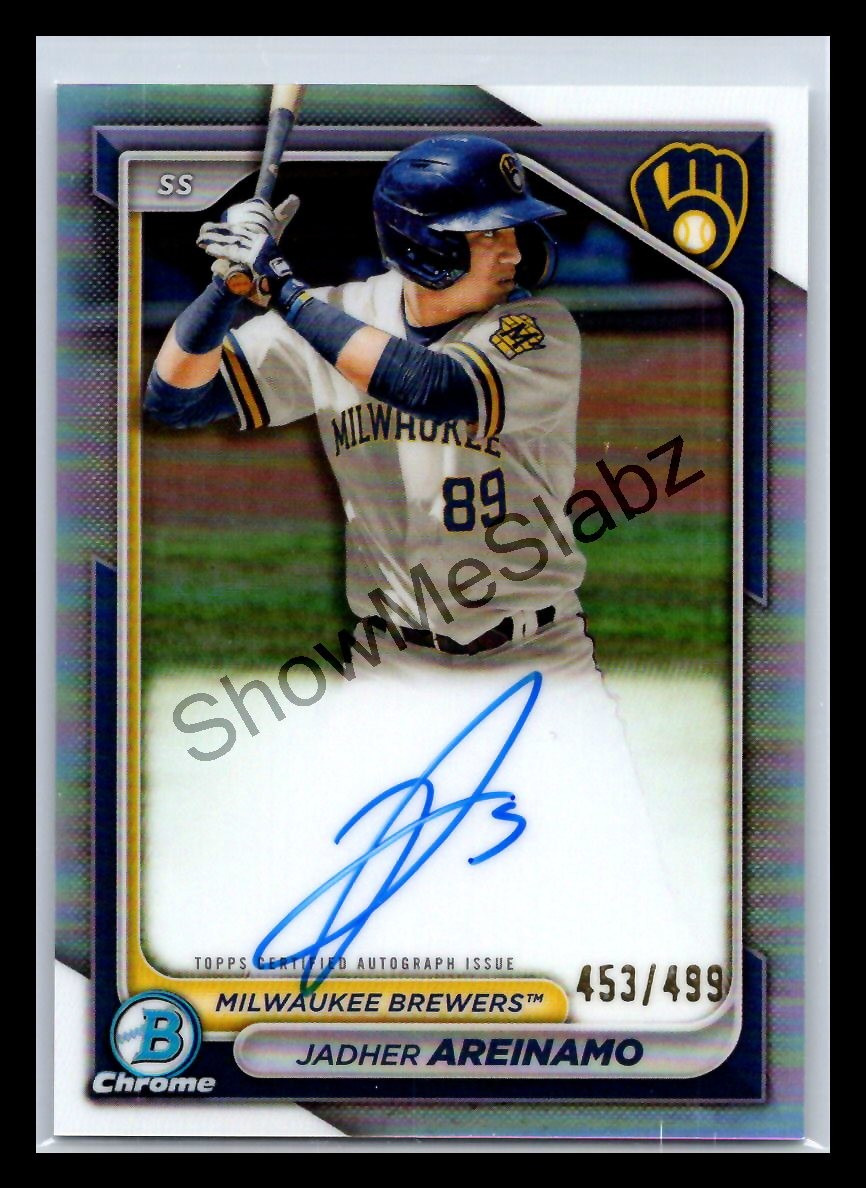 2024 Bowman #CPA-JA Jadher Areinamo Chrome Prospect Autographs Refractors #/499