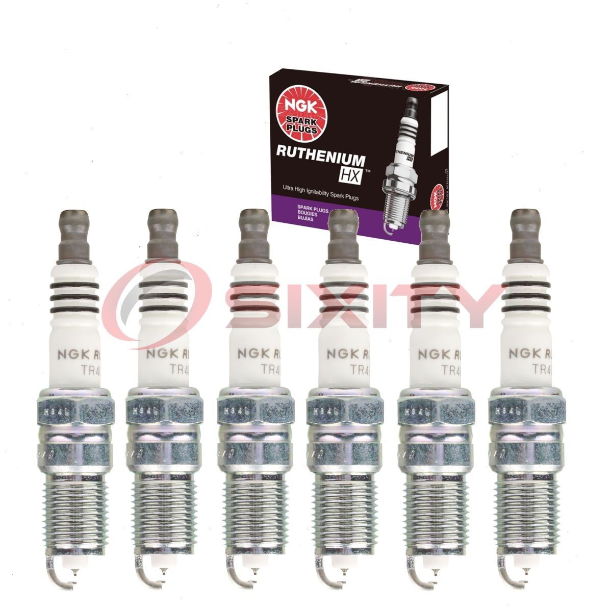 6 pc NGK Ruthenium HX Spark Plugs for 1996-2005 Buick Century 3.1L V6 dl