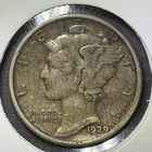 1929-P Mercury Dime  - XF Details - Circulated - 90% Silver
