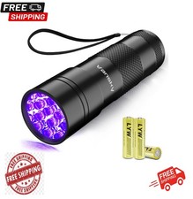 Black Light UV Flashlight, Blacklight 12 LED Urine Detector for Dog/Cat/Pet Urin
