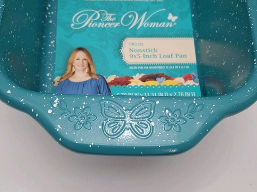 The Pioneer Woman Teal non stick 9x5 loaf pan New - Picture 6 of 20