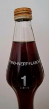 Coca Cola Glasflasche 1 Liter gezogen 1989  unge&ouml;ffnet