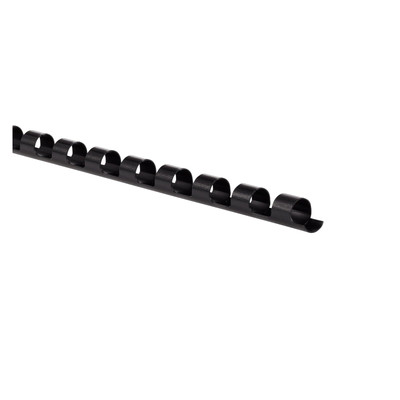 Mead CombBind Binding Spines Black 1/4 Inch 125 Pack for Letter Size Documents