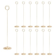12 Pack of Gold Table Number  Place Card Holders for Weddings, and Event