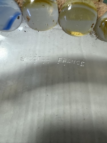 Antike KNF Design Glasplatte Handwerklich Hergestellt in Arcoroc Frankreich Durchmesser 13 Zoll - Bild 5 von 5