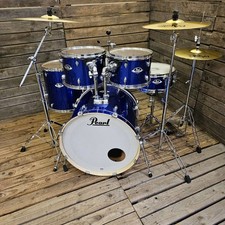 Pearl Export Drum Kit High Voltage Blue Complete USED! RKHVB040326