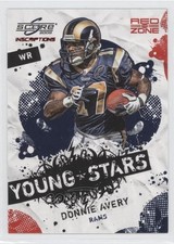 2009 Score Inscriptions Young Stars Red Zone 15/30 Donnie Avery #7 1d4