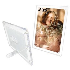 4x6 Acrylic Picture Frames, 4 Pack Clear Acrylic Magnetic 4"x6" 6in-ZJ-Clear