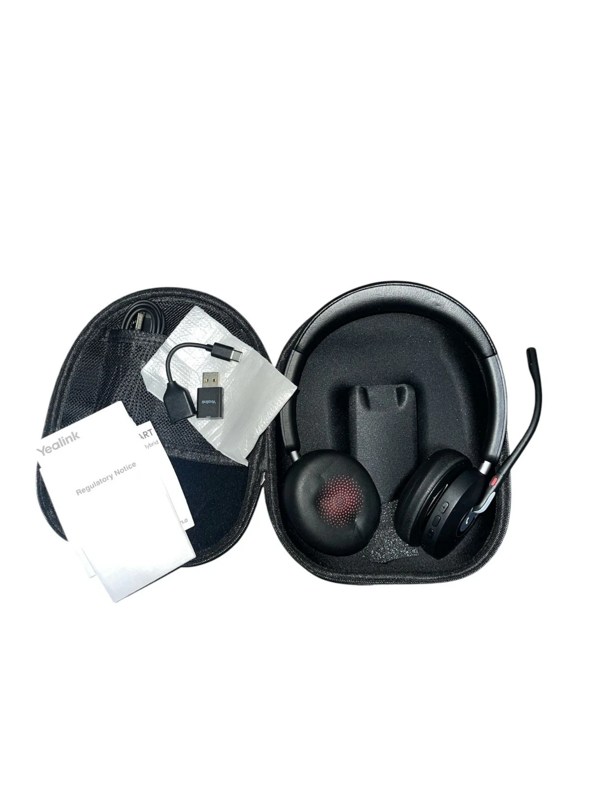 Yealink UC Quick Call Wireless Headset Black w/ DECT Base Case USB Dongle NEW!
