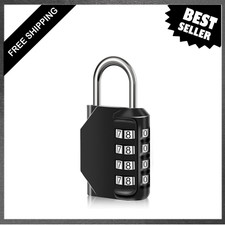 4-Digit Combination Lock Heavy Duty Zinc Alloy Waterproof Rustproof Outdoor Gym