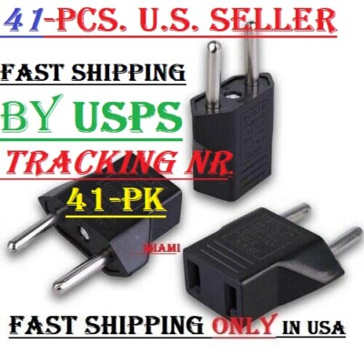 41-PCS   110V-220V US to EU & ISRAEL Travel Adapter Power Socket Plug Converter 